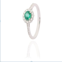 Anneau Femme in Or blanc Smeraldi+Diamanti EST 4100.00